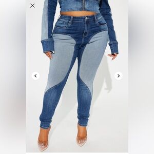 Women's Two-Tone Blue Jeans